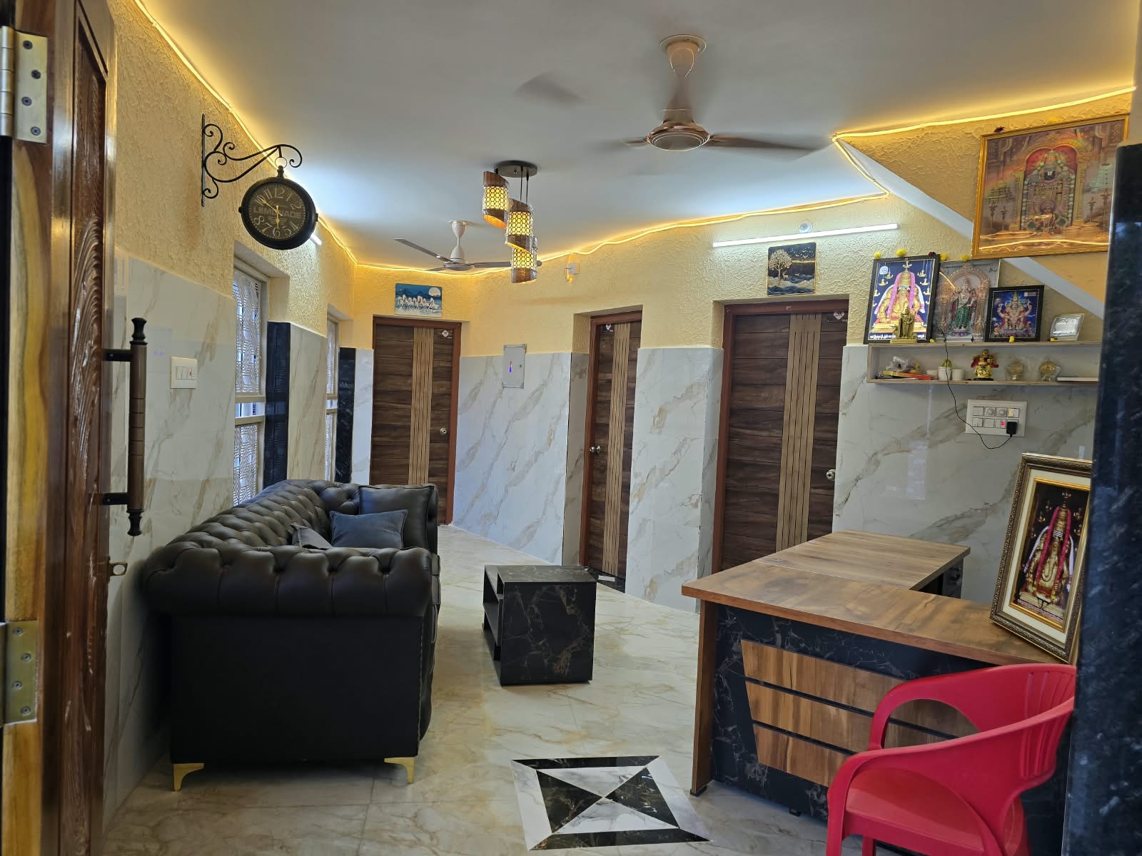 Reception and lounge area at Udayalaya